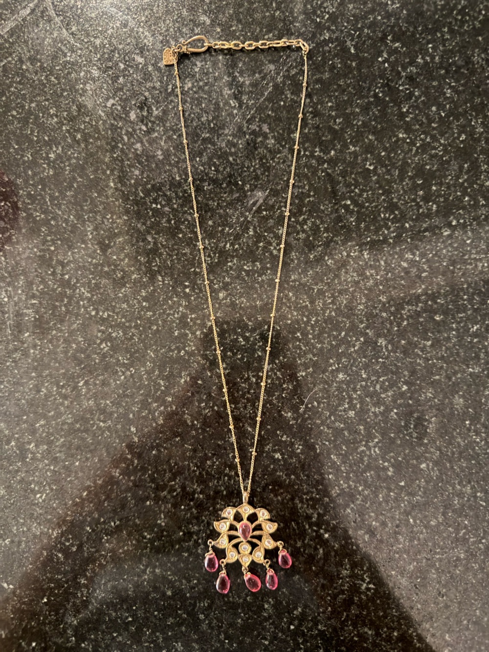 Stella & Dot Gold Layered Chandelier Necklace